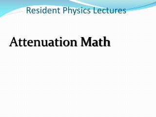 Resident Physics Lectures