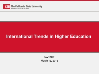 International Trends in Higher Education