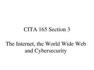 CITA 165 Section 3