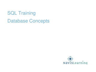 SQL Training Database Concepts