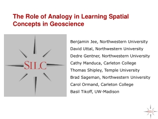 The Role of Analogy in Learning Spatial Concepts in Geoscience