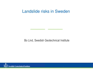 Bo Lind, Swedish Geotechnical Institute