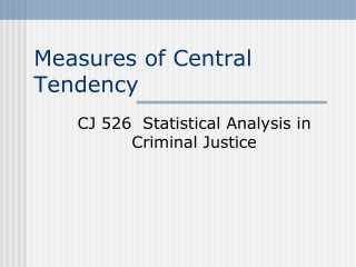 Measures of Central Tendency