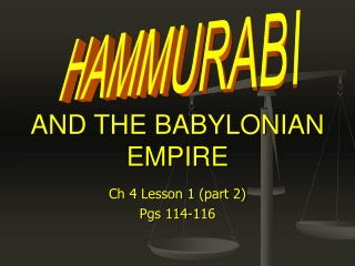 AND THE BABYLONIAN EMPIRE