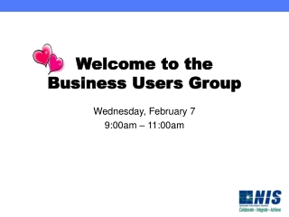 Welcome to the Business Users Group