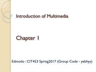 Introduction of Multimedia