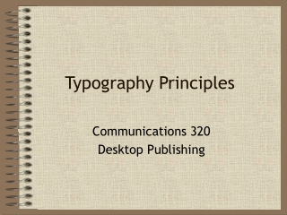 Typography Principles