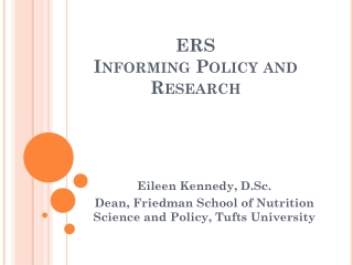 ERS  Informing Policy and Research