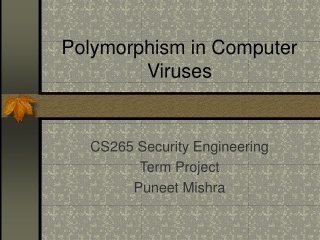 Polymorphism in Computer Viruses