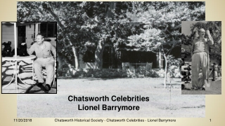 Chatsworth Celebrities Lionel Barrymore