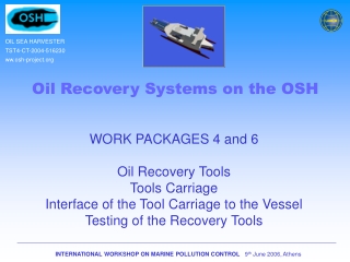 Oil Recovery Systems on the OSH