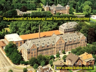 Department of Metallurgy and Materials Engineering