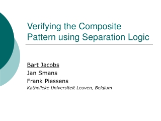 Verifying the Composite Pattern using Separation Logic