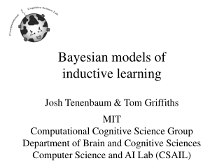 Bayesian models of  inductive learning