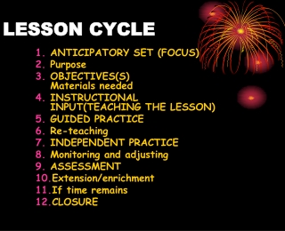 LESSON CYCLE