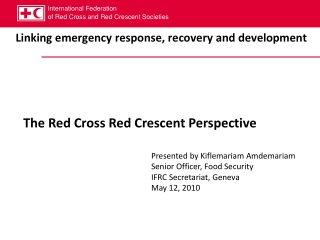 Linking emergency response, recovery and development