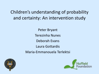 Children’s understanding of probability and certainty: An intervention study