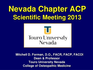 Nevada Chapter ACP  Scientific Meeting 2013