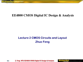 EE4800 CMOS Digital IC Design &amp; Analysis 