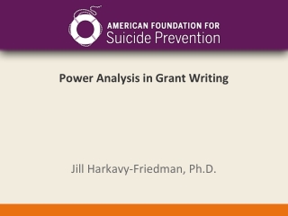 Power Analysis in Grant Writing