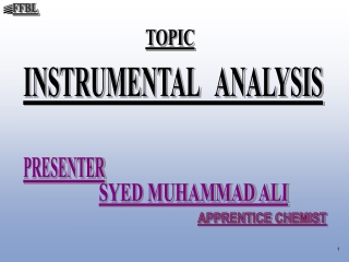 INSTRUMENTAL   ANALYSIS