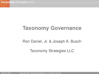 Taxonomy Governance