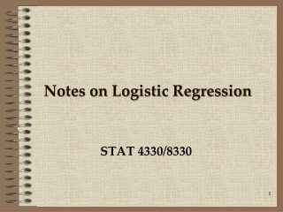 Notes on Logistic Regression