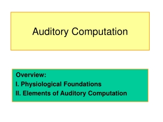 Auditory Computation