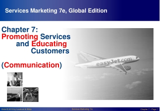 Chapter 7: Promoting Services 	and  Educating Customers ( Communication )