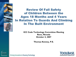 ICC Code Technology Committee Meeting Reno, Nevada October 4, 2007 Thomas Kenney, P.E.