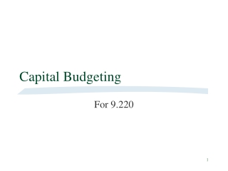 Capital Budgeting