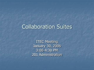 Collaboration Suites