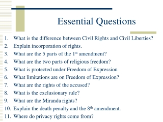 Essential Questions