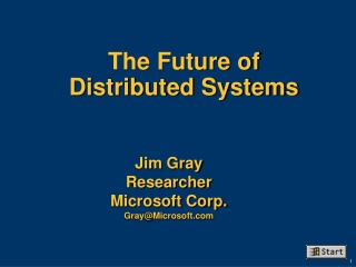 The Future of  Distributed Systems .