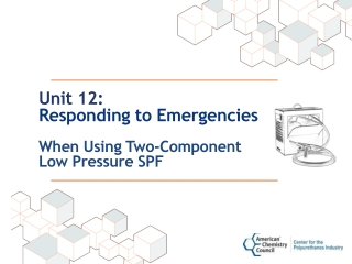 Unit 12: Responding to Emergencies When Using Two-Component  Low Pressure SPF