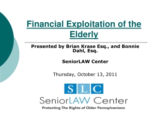 Financial Exploitation of the Elderly