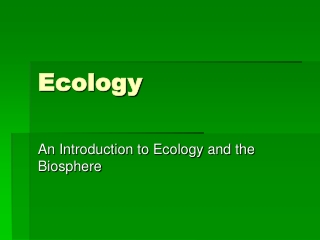 Ecology