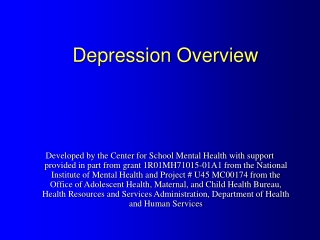 Depression Overview