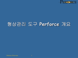 형상관리 도구  Perforce  개요