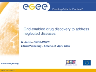 Grid-enabled drug discovery to address neglected diseases