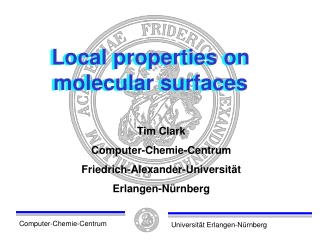 Local properties on molecular surfaces