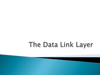 The Data Link Layer