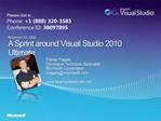 A Sprint around Visual Studio 2010 Ultimate