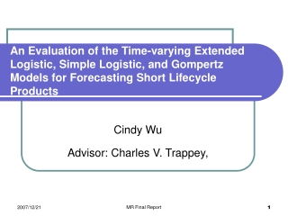 Cindy Wu Advisor: Charles V. Trappey,