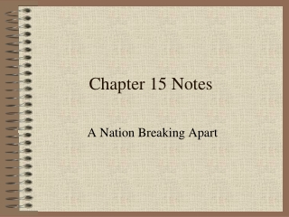 Chapter 15 Notes