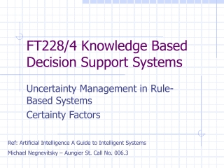 FT228/4 Knowledge Based Decision Support Systems