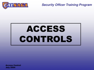 ACCESS CONTROLS