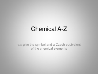 Chemical  A - Z