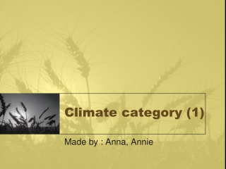 Climate category (1)