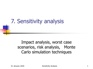7.  Sensitivity analysis